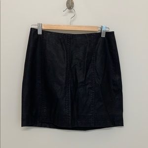 leather mini skirt